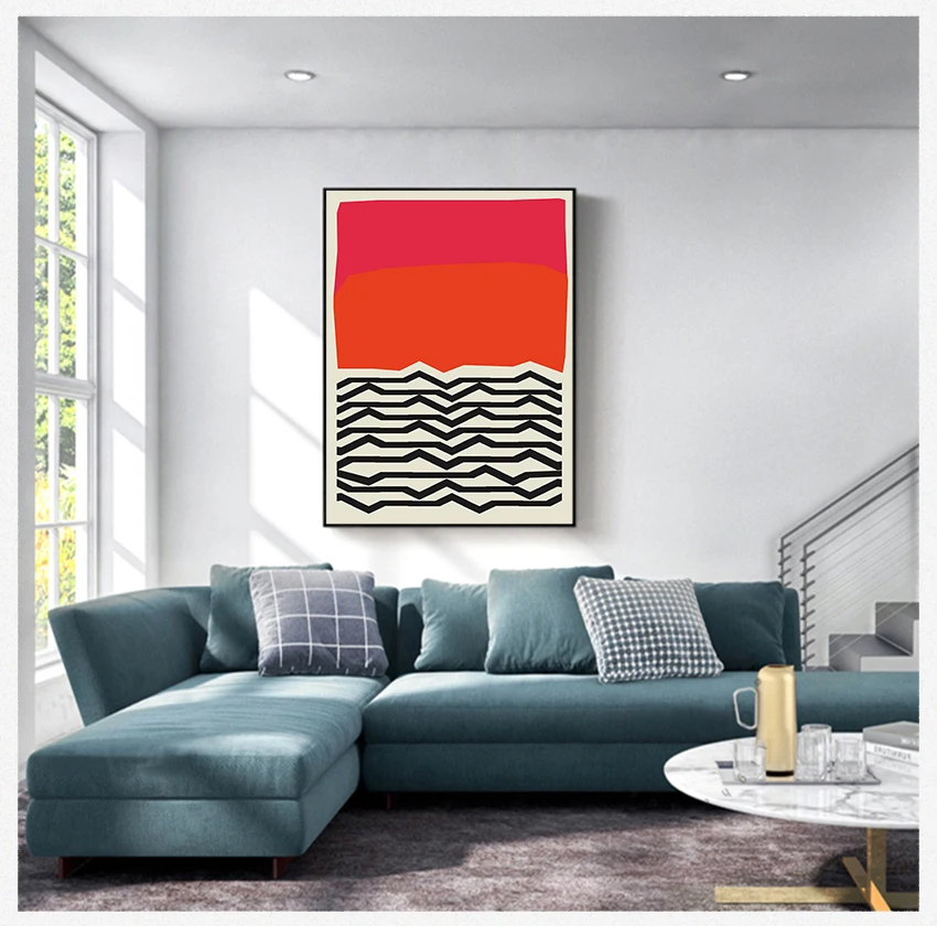

Minimalist Picture Nordic Posters and Prints Gallery Home Decor Multicolored Abstract Geometric Wall Art Canvas Painting