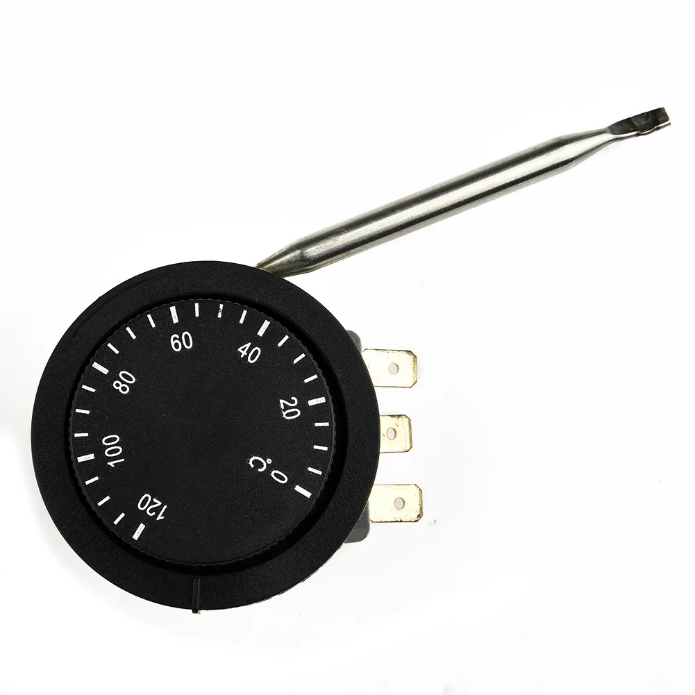 

Adjustable Electric Fan Thermostat Switch 0℃～120℃ Cooling Fan With 12V Rotary Temperature Control Switch Capillary Thermostat