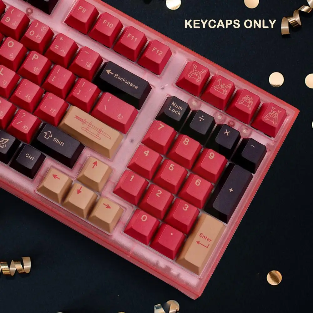 

Подходит для Gmk Red Samurai 129- Pbt оригинальная механическая крышка с высокой сублимационной печатью J7y2