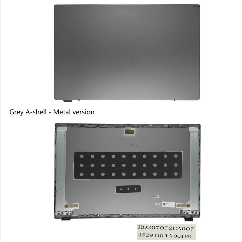Фото Подходит для ноутбука Aspire 5 17 A517-58M-36HF N23H6: задняя крышка ЖК-экрана, передняя панель, подставка для рук, нижняя часть корпуса, петли ABCD, серый цвет. №2