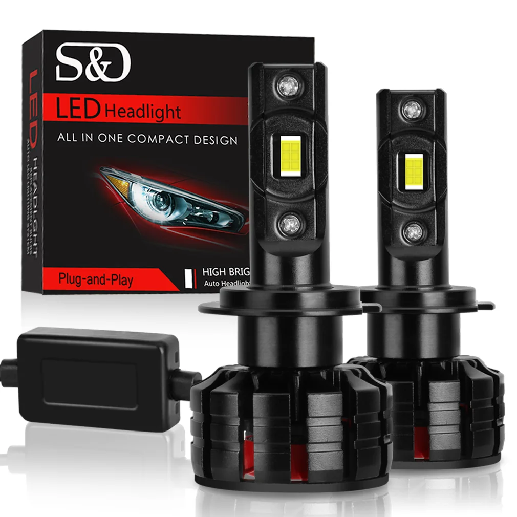 

Mini CSP H7 Led Canbus H4 H1 H3 H8 H11 HB3 9005 HB4 9006 Led Headlights 100W 20000LM Car Light Turbo Bulbs Auto 12V 6500K White