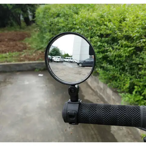 Зеркало заднего вида для велосипеда мотоцикла с креплением на руль вращающееся на 360 градусов регулируемое круглое зеркало для велоспорта