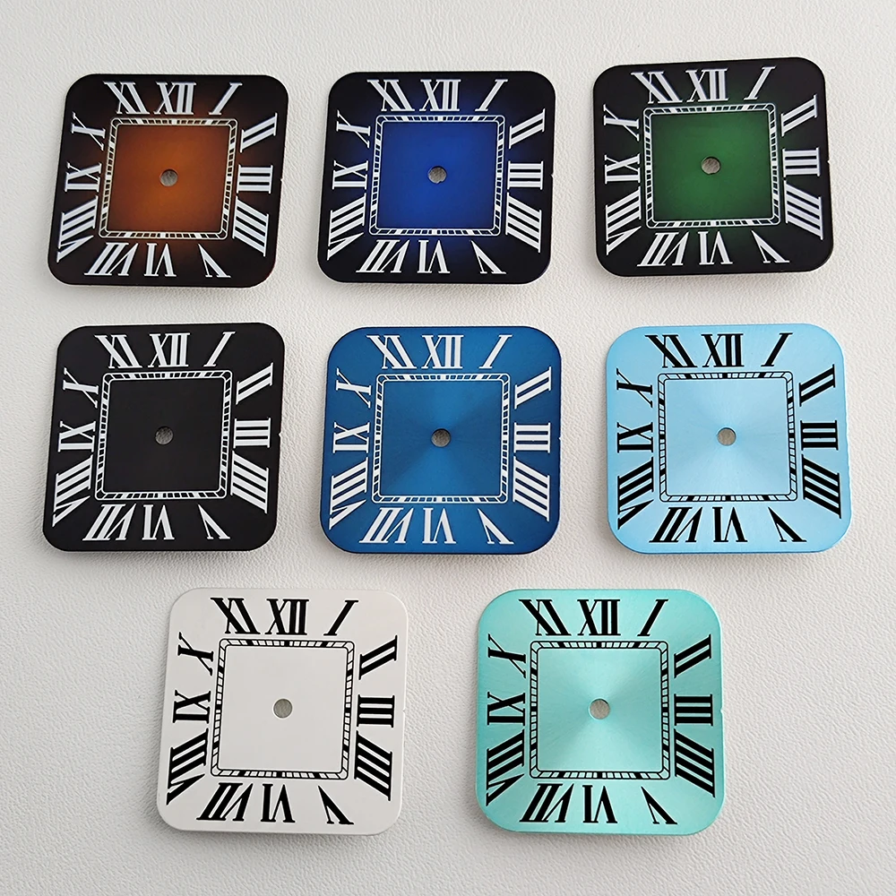 Циферблат NH35 с квадратным циферблатом корпус для часов римским складная пряжка