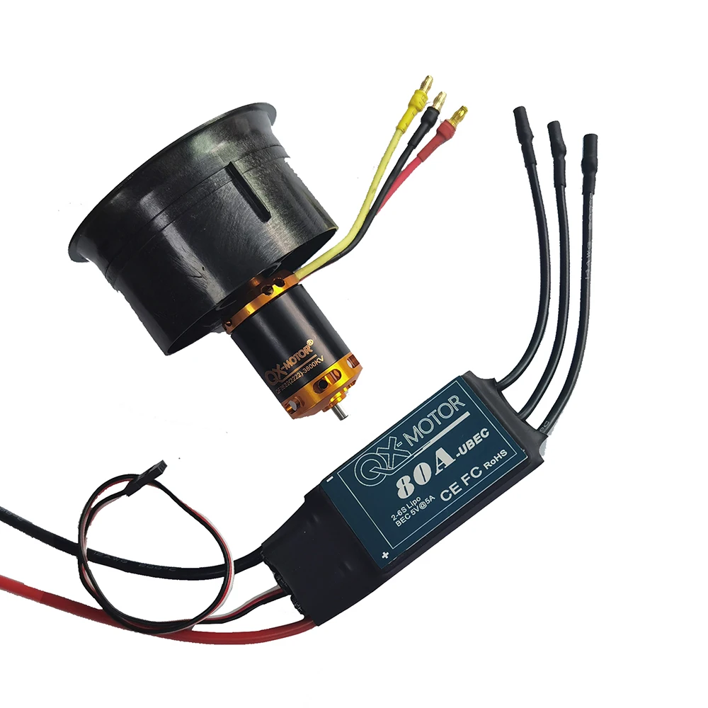 64 мм duct fan12 Blades / 3S 4S 6S Spindle-3mm motor ESC jet RC EDF для радиоуправляемого самолета |