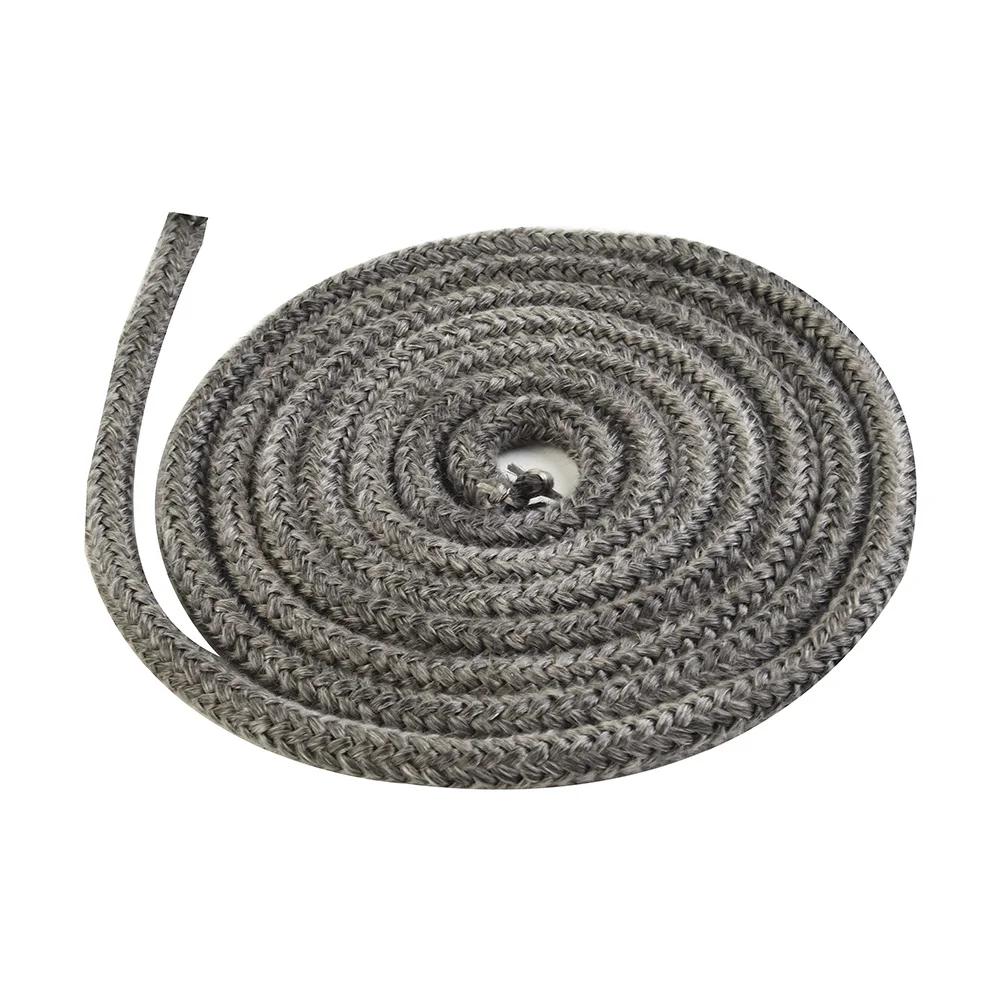 

6/8mm 78inch/2meters Length Fiberglass Black Stove Fire Rope Wood Burning Stove Log Burner Door Seal For Industrial Oven Boiler