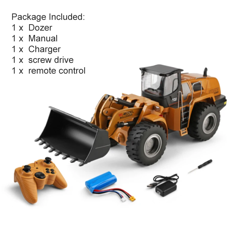 WLTOYS 14800 1:14 8CH Электрический бульдозер с дистанционным управлением RC грузовик