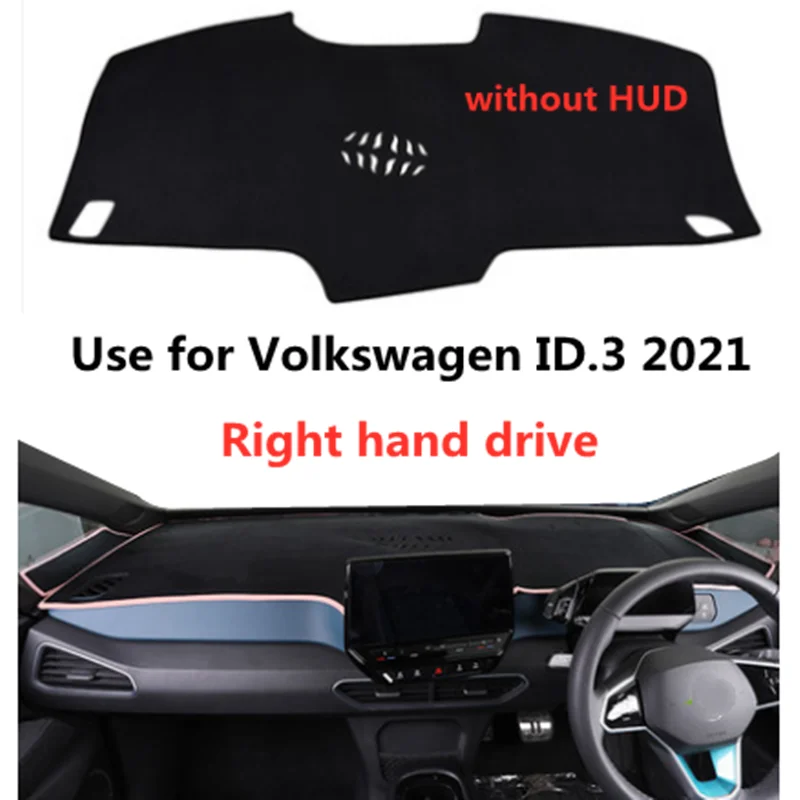 

Taijs Rigt Hand Drive Car Dash-mat Car Dashboard Cover for Volkswagen ID.3 without HUD 2021 2022 Anti Sun Shade High Quality Pad