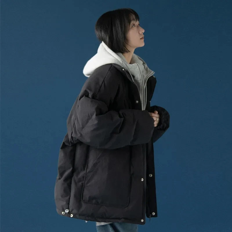 Student Cotton Coats 2022 Winter Jacket Warm Hooded Down Cotton Parkas Women's Oversize Loose Cotton-Padded Coat Parka Outwear