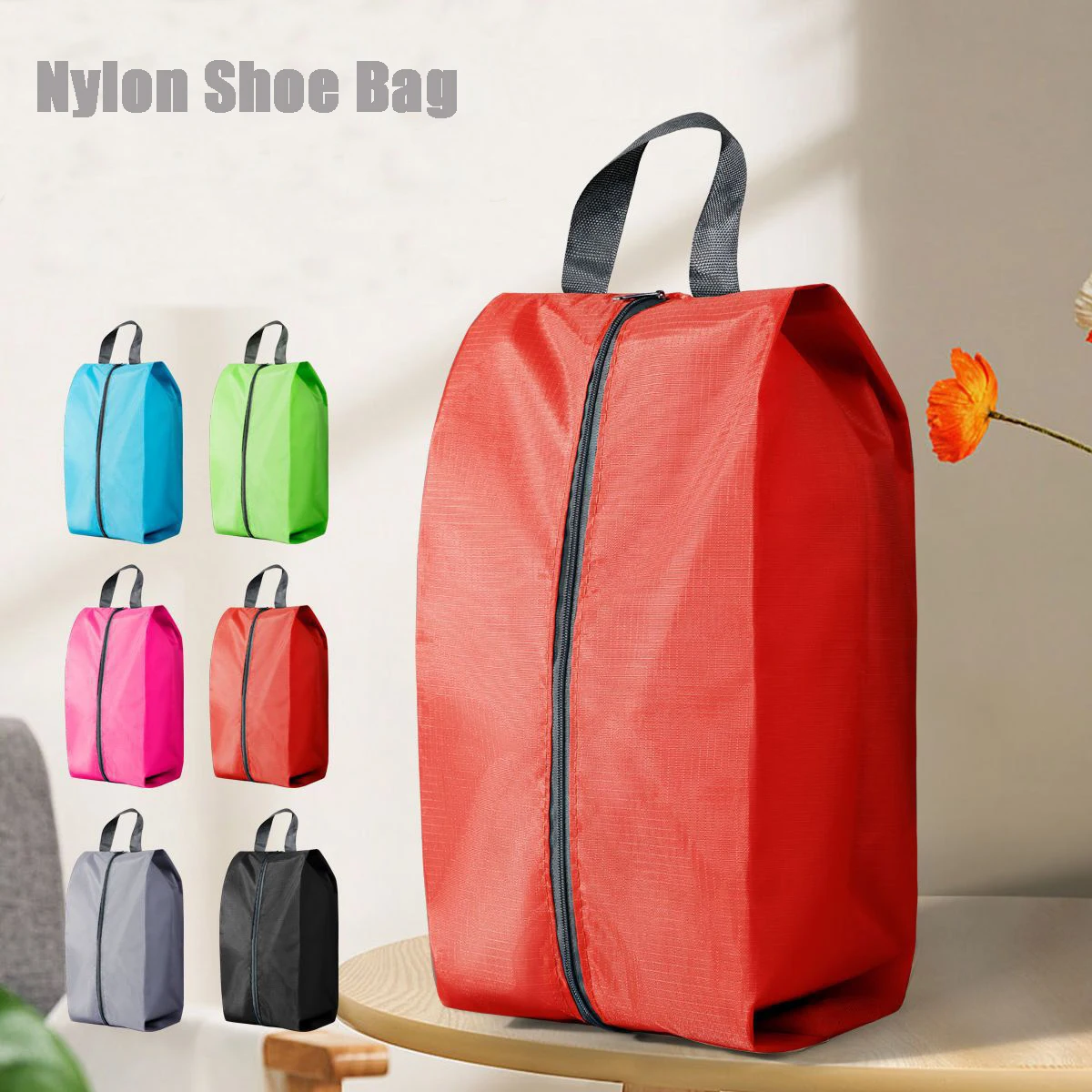 

Travel Shoe Storage Bags Shoes Organizer Storage Bag Portable Nylon Shoe Bag with Sturdy Zipper Pouch Case Waterproof Shoe Bags