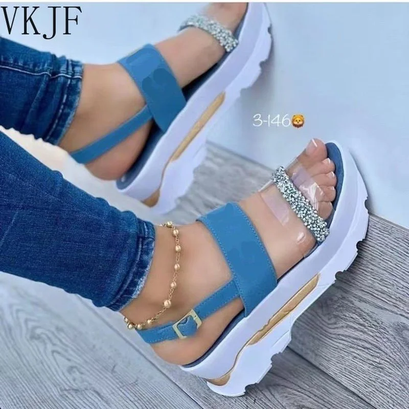 

Женские босоножки на ремешке с открытым носком, на платформе