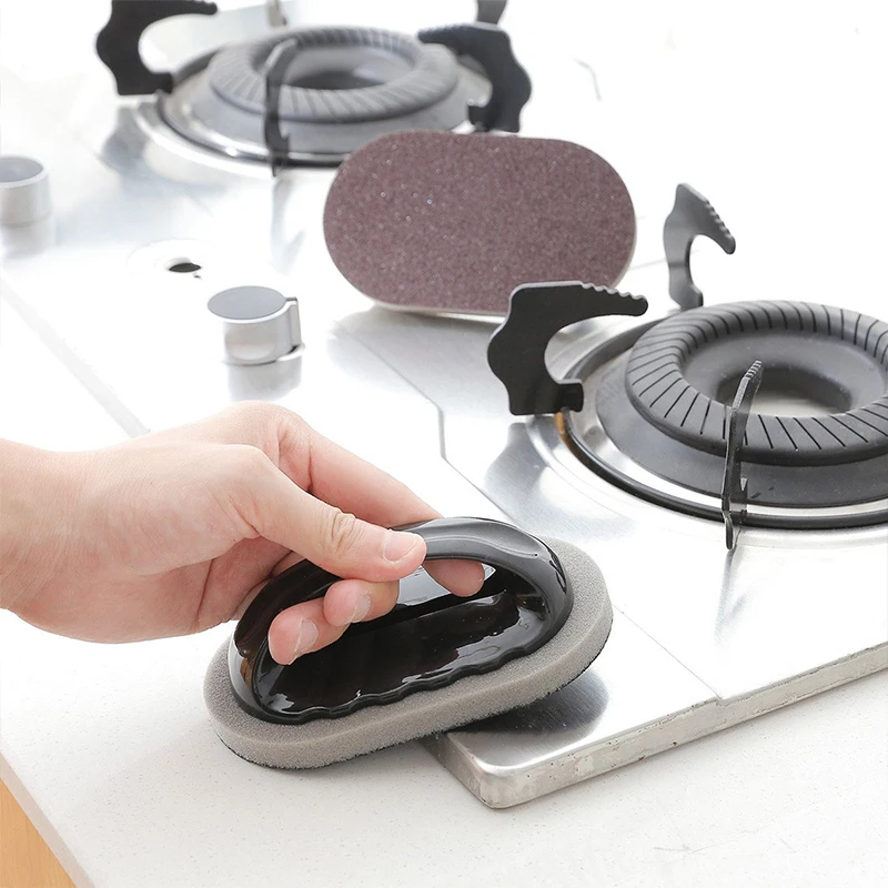 

Magic Pan Cleaner Melamine Sponge Brush for Pan Pot Strong Decontamination Cleaing Brush Descaling Knife Kitchen Cleaning Tools