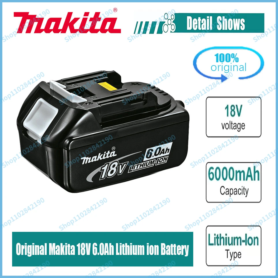 

Makita 100% original 18V 6000mAh lithium-ion charging electric tool 18V BL1860 BL1830 BL1850 BL1860B