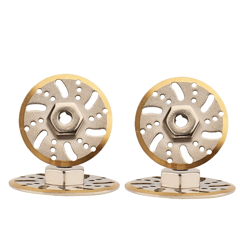 

Brass Wheel Hex Adapter Axle Counter Weight Brake Disc Brake Disc Metal For Axial SCX24 1/24 RC Crawler Car Upgrade Parts