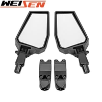 Side Rear View Mirror Tempered Glass ABS Housing With Aluminum Clamp Universal For Polaris Honda Yamaha Can-Am Break Away
