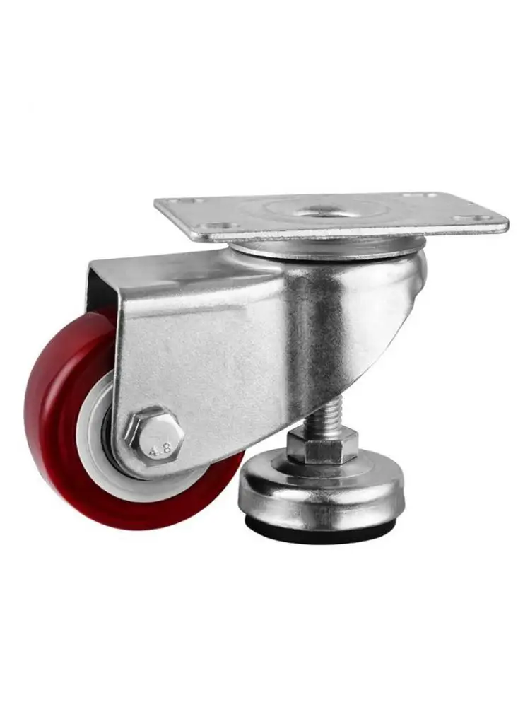 

1 Pc 2.5 Inch Horizontal Adjustable Caster Diameter 65mm With Foot Cup Cabinet Wheel Height Universal Spot