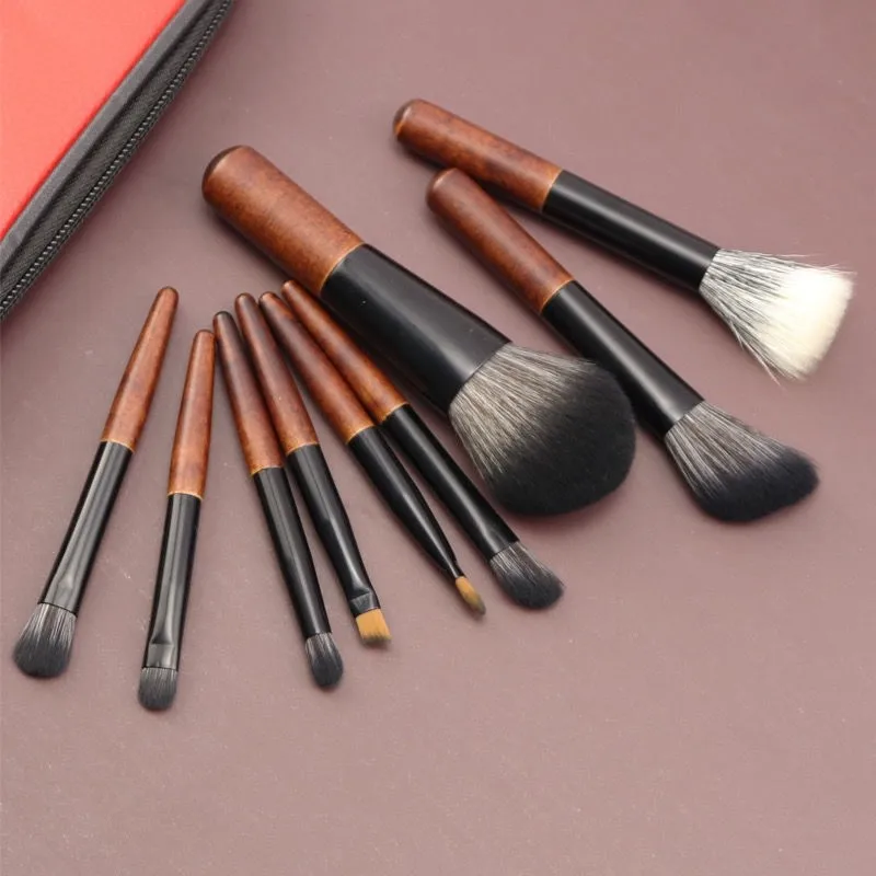 9pcs Professional Makeup Brushes Set MiniCosmetic Brush Powder Foundation Blush Blooming Eyebrow Eyeshadow Blending Brush Kit