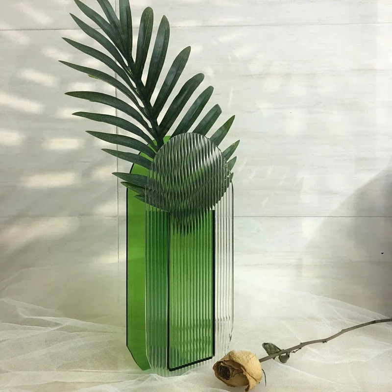 

Акриловая ваза для цветов, красочный современный дизайн, цветочный контейнер, украшение для домашнего офиса