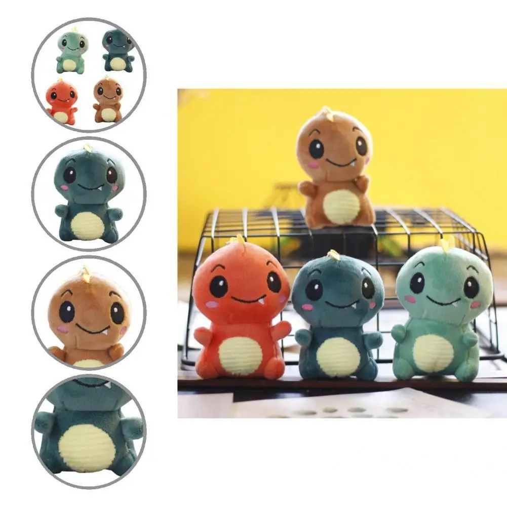 

Portable Fun Plush Dinosaur Doll Toy Keychain Comfortable to Touch Doll Keychain Plump for Students