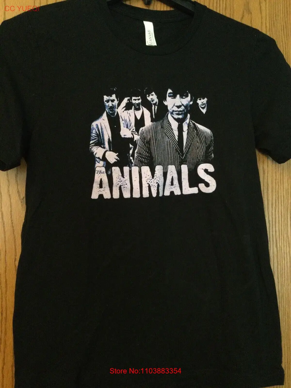 Животные (с Эриком бердоном)-черная рубашка-M-холст