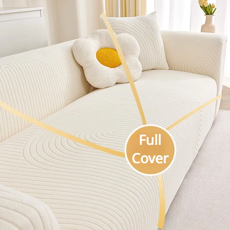 

Elastic Jacquard L-Shaped Sofa Covers 1/2/3/4 Seats Couch Cover Stretchy Slipcover Futon Protector Thickend Lazy Boy Chair Cover