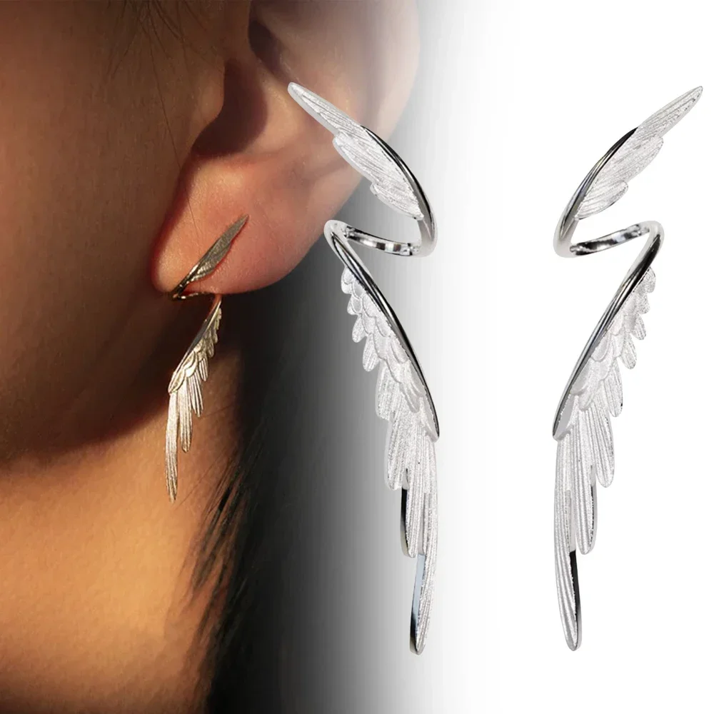 Серьги с крыльями ангела модные серьги-гвоздики для ушей подвески пирсинга в
