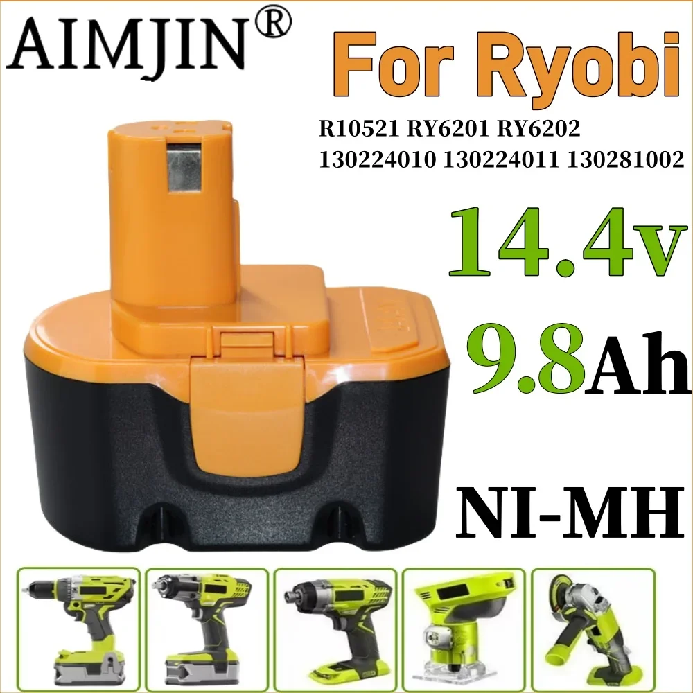 Новый Ni-MH аккумулятор 14 4 В 9800 мАч для Ryobi сменный аккумуляторной дрели R10521 RY6201 RY6202