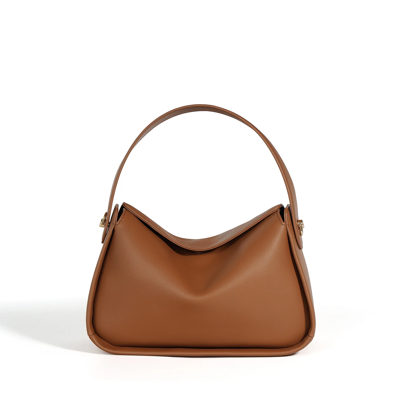 

2023 New Fashion Versatile Handbag Female Minority Commuting Single Shoulder Dumpling Tote Bag Lady Split Leather Messenger