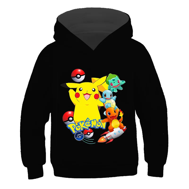 

PikachuPokemon Hoodies Childrens Clothing Cotton Baby Boys Sweatshirts for Autumn Kids Clothes girls Boys Outerwear Costume tops