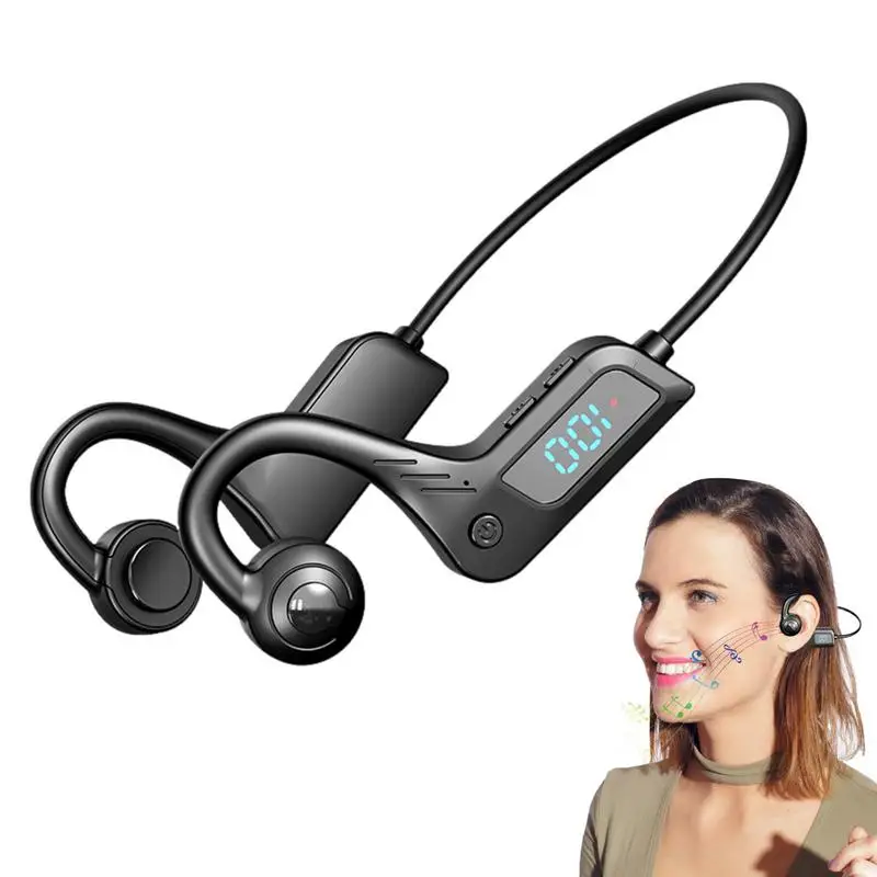 

Bone Conduction Earbuds Earbud & In-Ear Headphones With Digital Display Noise Canceling Blue Tooth Earbuds Wireless For Running