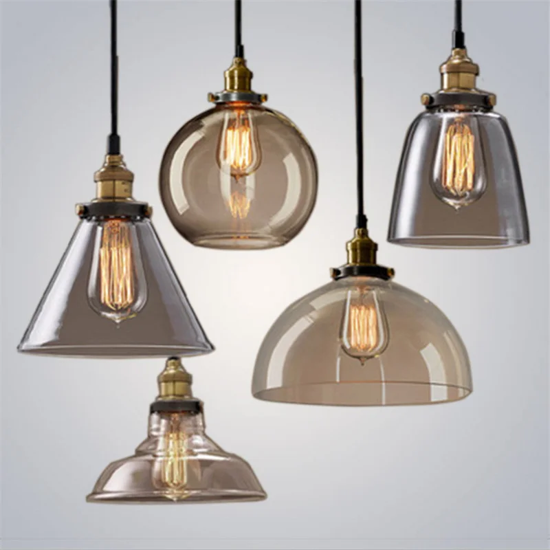 

Винтажный светильник в американском стиле, креативный стеклянный подвесной светильник Эдисона E27, лампочка для столовой, кухни, простой домашний светильник