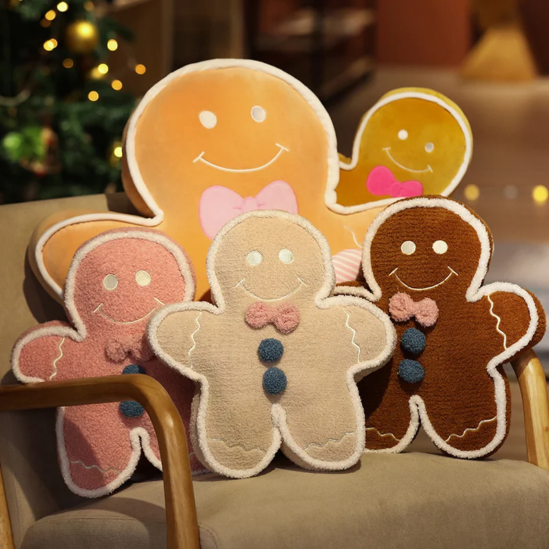 

Gingerbread Cute Man Plush Toys Anime Plushies Pillow Cushion Stuffed Baby Appease Doll Xmas Gifts for Kids