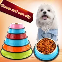 3 styles pet feeding bowls stainless steel non slip dog bowl durable anti fall cat puppy feeder for dogs teddy golden retriever