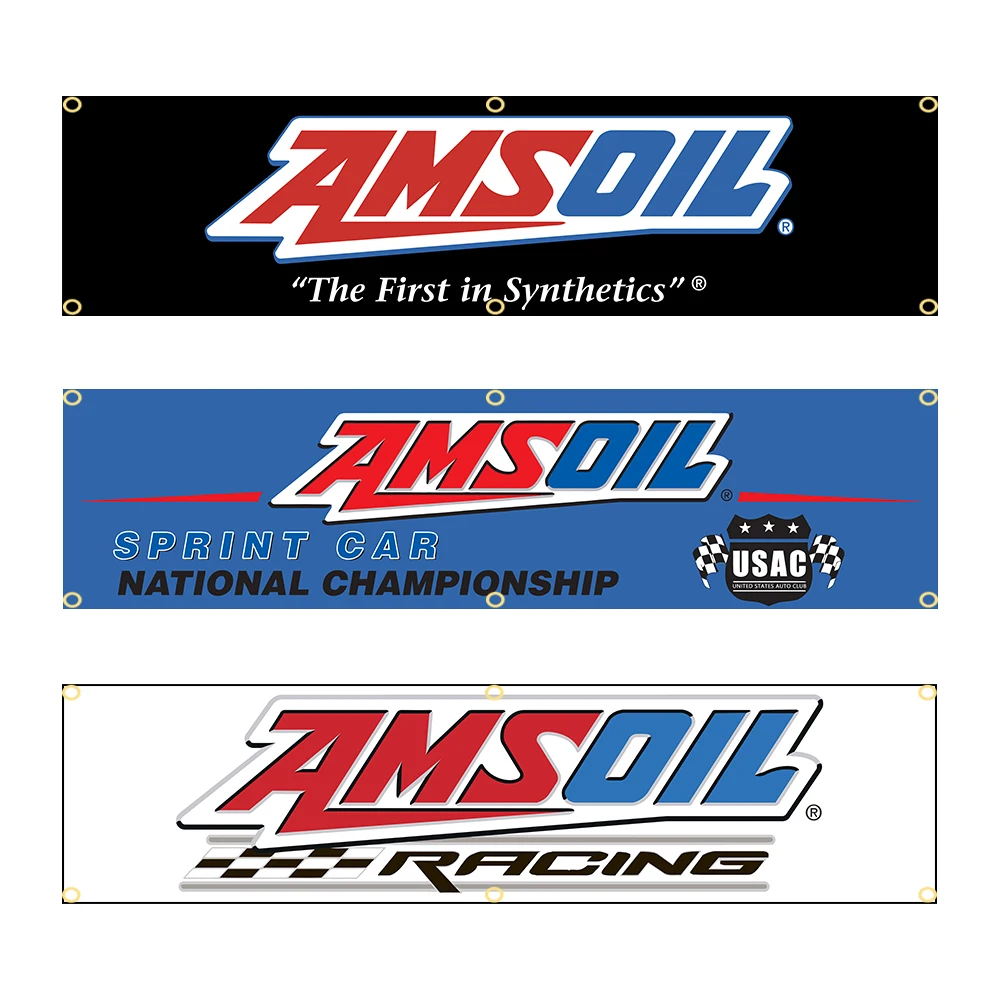 60x240 см Amsoils Mobils флаг полиэстер Печатный гараж или наружный Декор гобелен