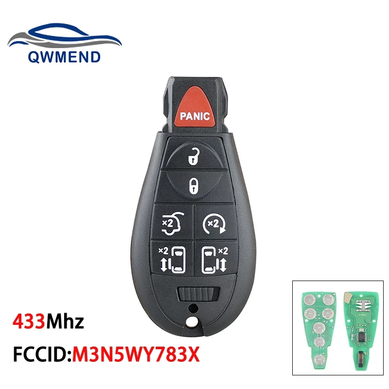 Умный Автомобильный ключ QWMEND M3N5WY783X для Dodge Key 433 МГц Caravan Chrysler Town &amp Country Jeep