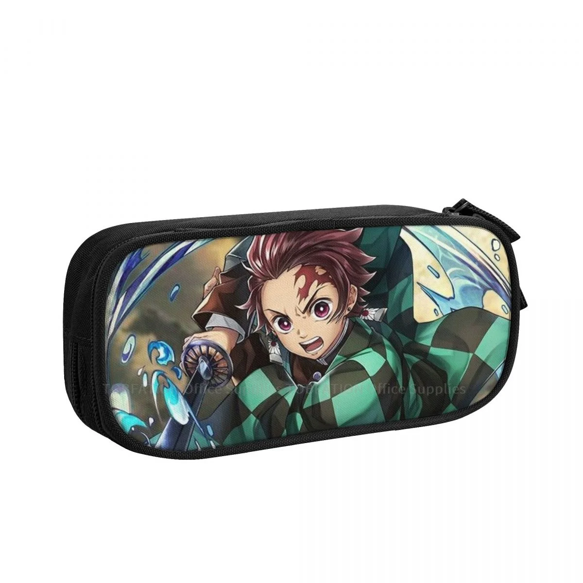 

Пенал Tanjirou для мальчиков и девочек, Аниме Сумка для карандашей с рассекающим демонов киметасу, стационарные вместительные сумки с двойной м...