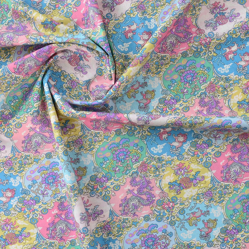 bawełniana tkanina popelinowa do szycia ręcznie robiona odzież DIY sukienka szelki koszula udekoruj druk cyfrowy obrotowa