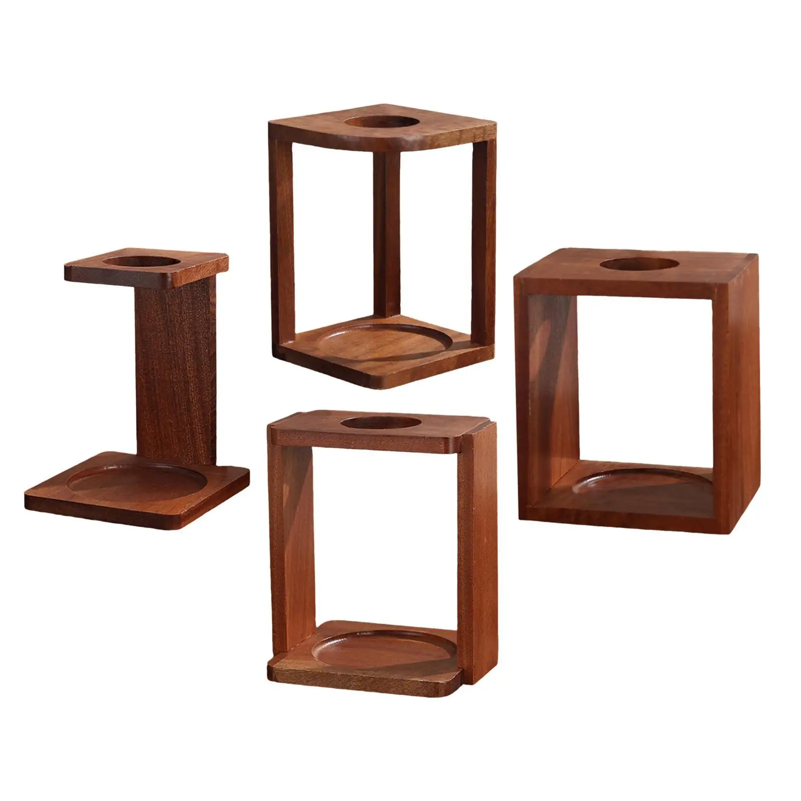 Держатель подноса для кофе деревянная прочная полка в стиле ретро легко