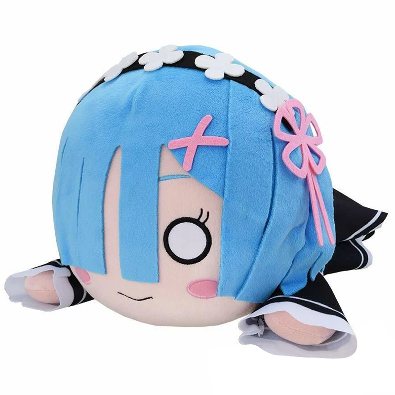 Cute Japan Anime Re: Life in a different world from zero Rem Maid Ver Big Lying Down Plush Stuffed Pillow Doll Toy 40cm Gifts