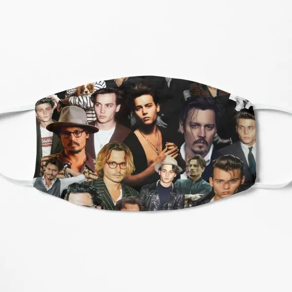 

Johnny Depp Sexy Collage Flat Printing Face Mask Sport Washable Cartoon Mouth Fashion Accessories Cute Health Protective Cotton