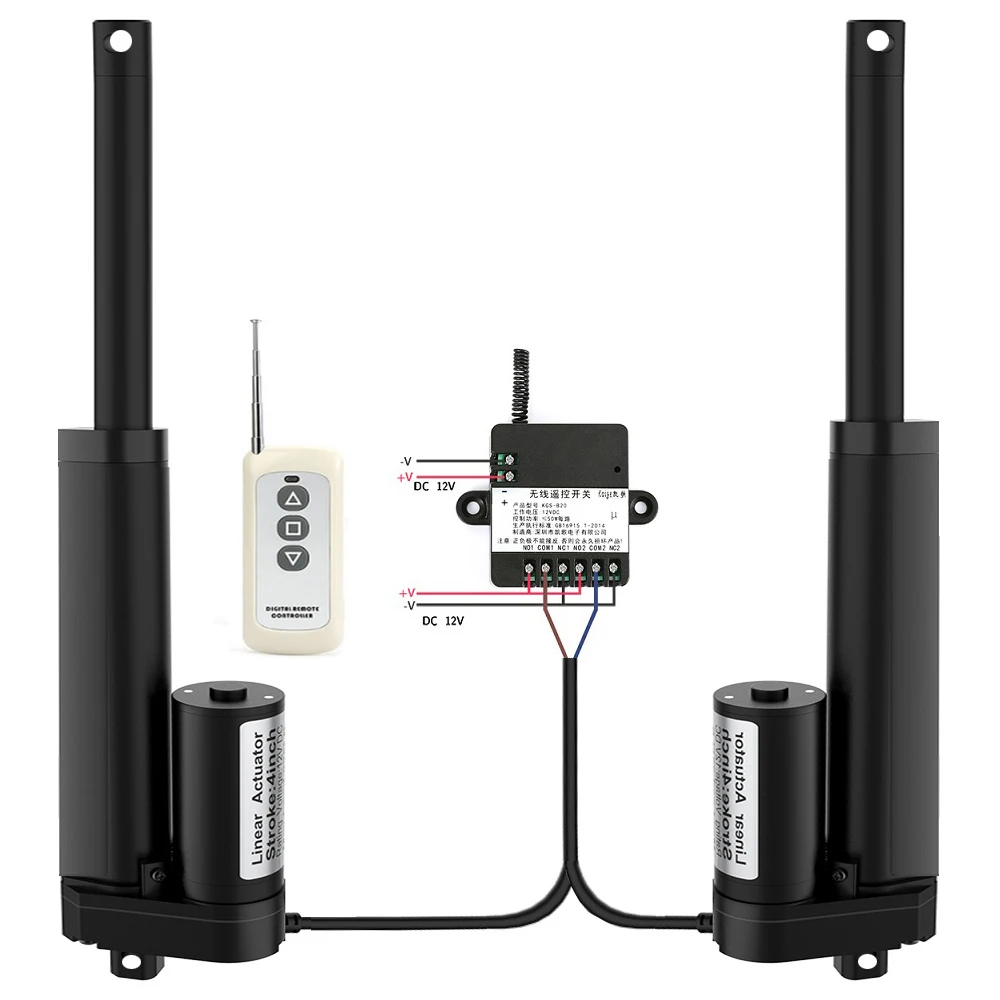 

2PCS Linear Actuator + 1PCS Control System 12V 24V Electr Linear Motor DC Motor 50mm 100mm 150mm 200mm 250mm Stroke