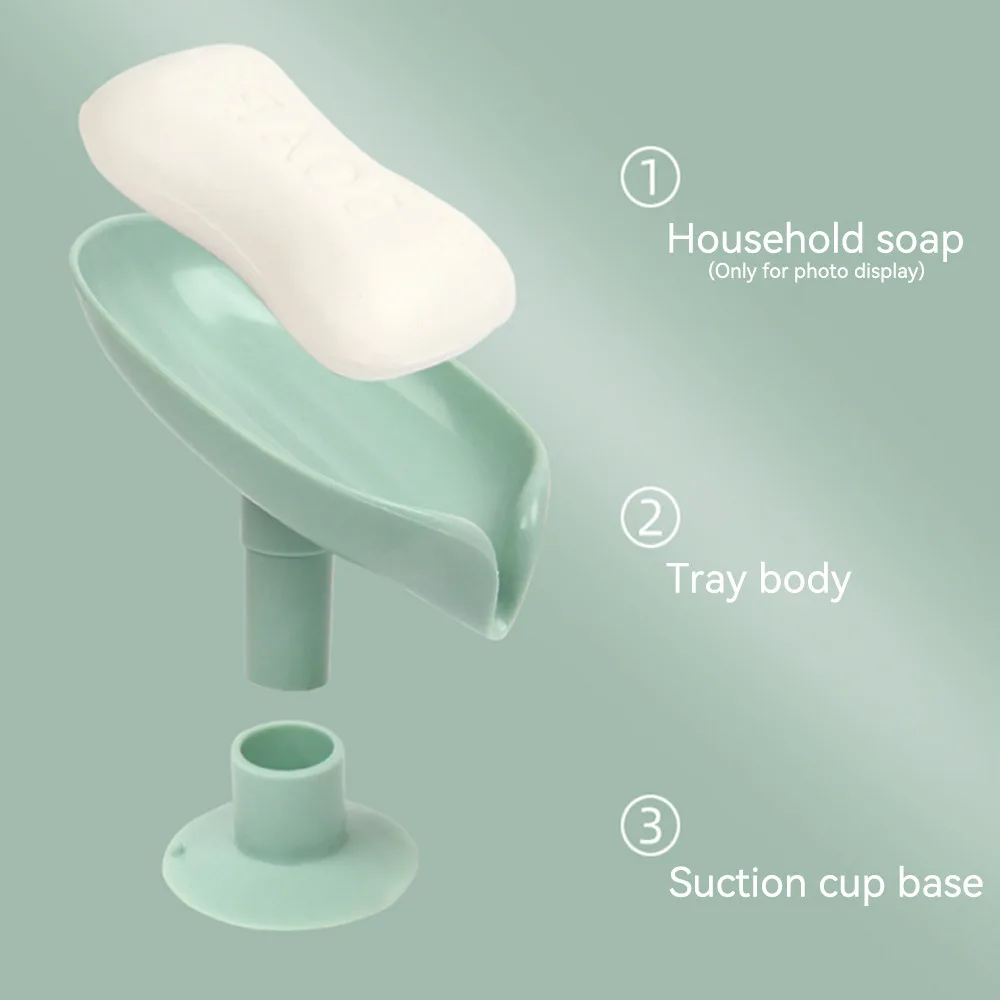 Держатель мыла в форме листа для ванной комнаты Коробка контейнер хранения