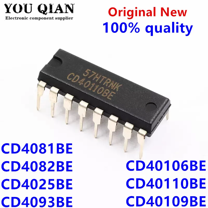 10 шт. CD40106BE CD40106 DIP-14 CD40110BE CD40110 CD4081BE CD4082BE CD4025BE CD4025 CD4093BE CD4093 CD40109BE новый оригинальный IC