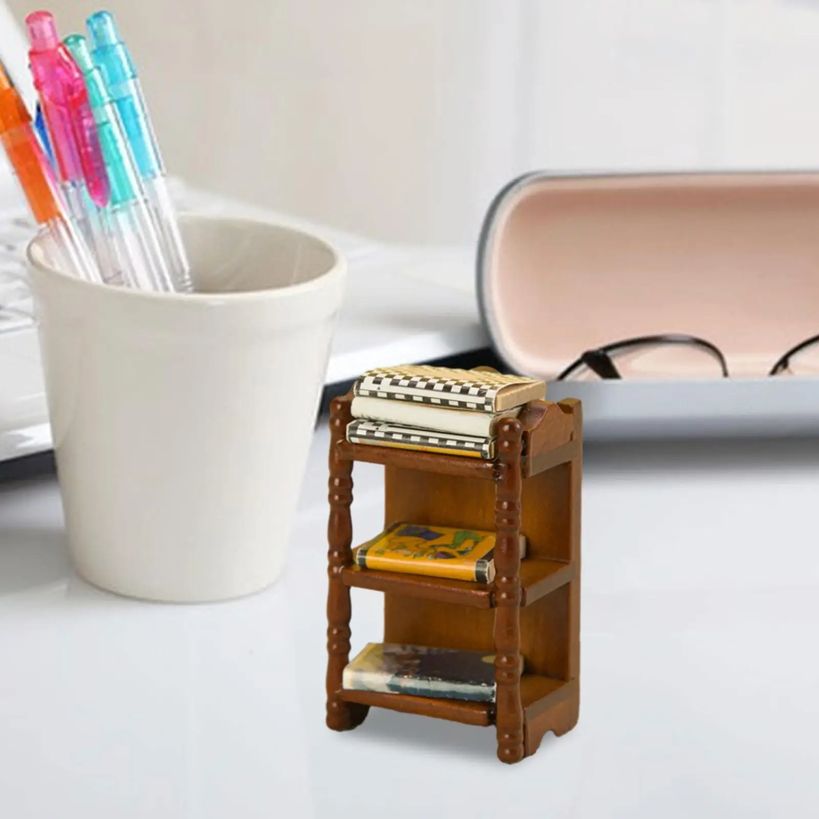 Масштаб 1:12 3-уровневый стеллаж для хранения кукольного домика полка Игрушечная