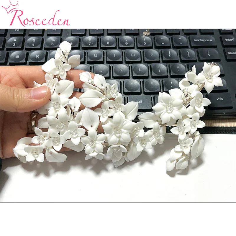

Enamel Flower Wedding Hair Comb Handmade Bridal Headpiece Bridesmaid Headdress Gift RE4115