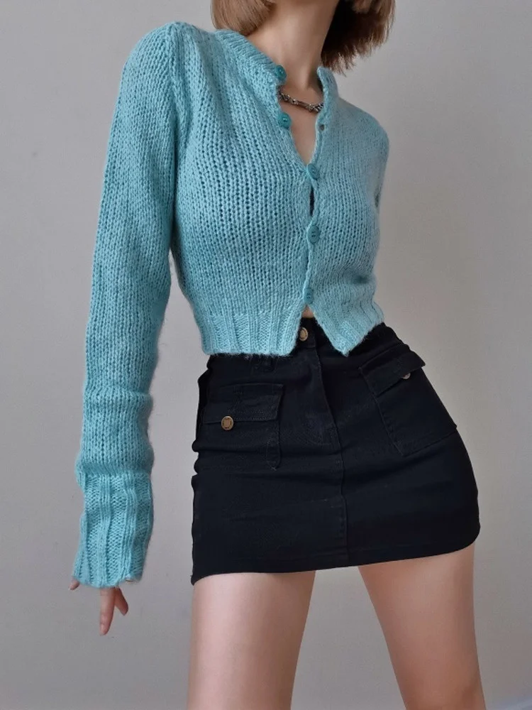 

Женский трикотажный свитер с длинным рукавом, с круглым вырезом