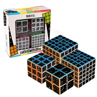 4pcs splash gold cube 2x2 set 3x3 4x4 5x5 magic cube 3x3x3 speed cube game sticker puzzle children toys for gift box