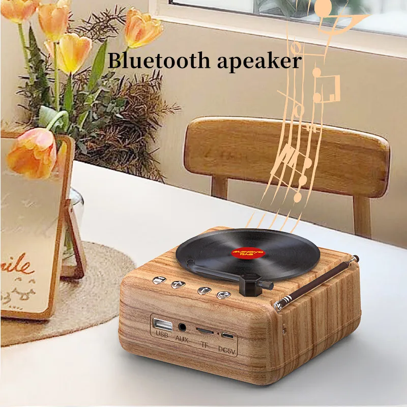 

Портативная мини-Bluetooth-колонка с FM-радио, в стиле ретро
