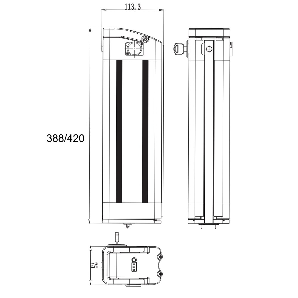 Аккумулятор для электронной сигареты Velec Silver Fish сменная батарея с usb 36 В 10 4 Ач 13 15 17