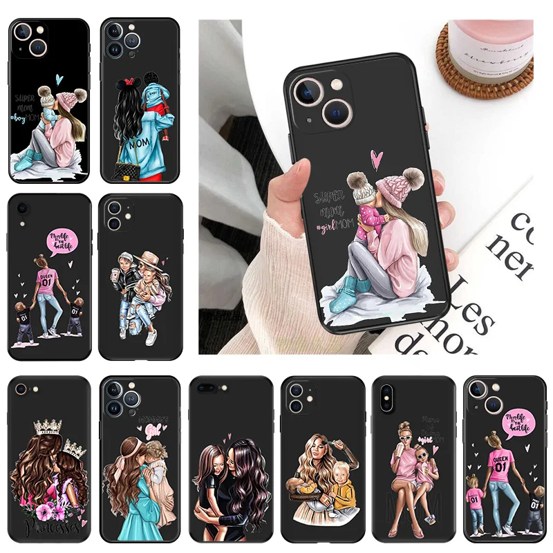 Черный матовый чехол для телефона iphone 16 15 14 13 12 Mini 11 16Pro Max 7 8 Plus X XS XR мягкий с