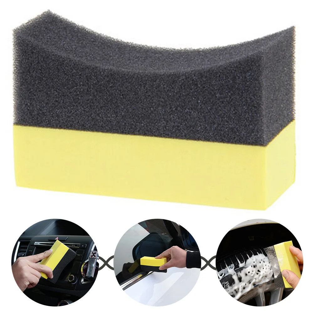 

Car Wash Sponge Tire Shine Sponge Sink Scrubber Bright Light Sink Scrubber Tile Sponge Composite PE Scrubbing Sponge
